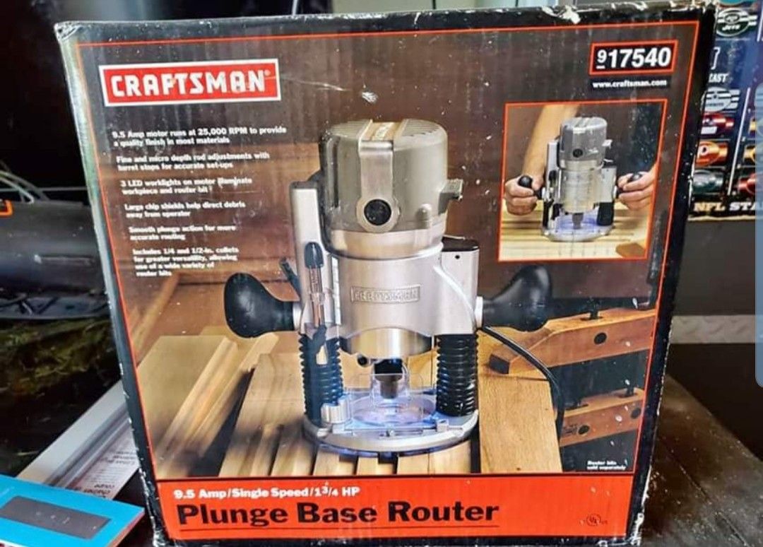 Craftsman Plunge Base Router Model 917540 1 3/4 HP both 1/4 ...