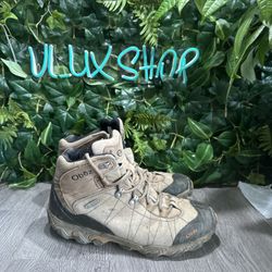 Oboz Bridger Mid B-DRY Men’s Brown Leather Hiking Boots Waterproof Size 10 W