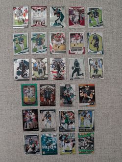 Jalen Hurts Football Card Lot of 27 Total DIFFERENT Philadelphia Eagles ROOKIE HIGH GRADE
