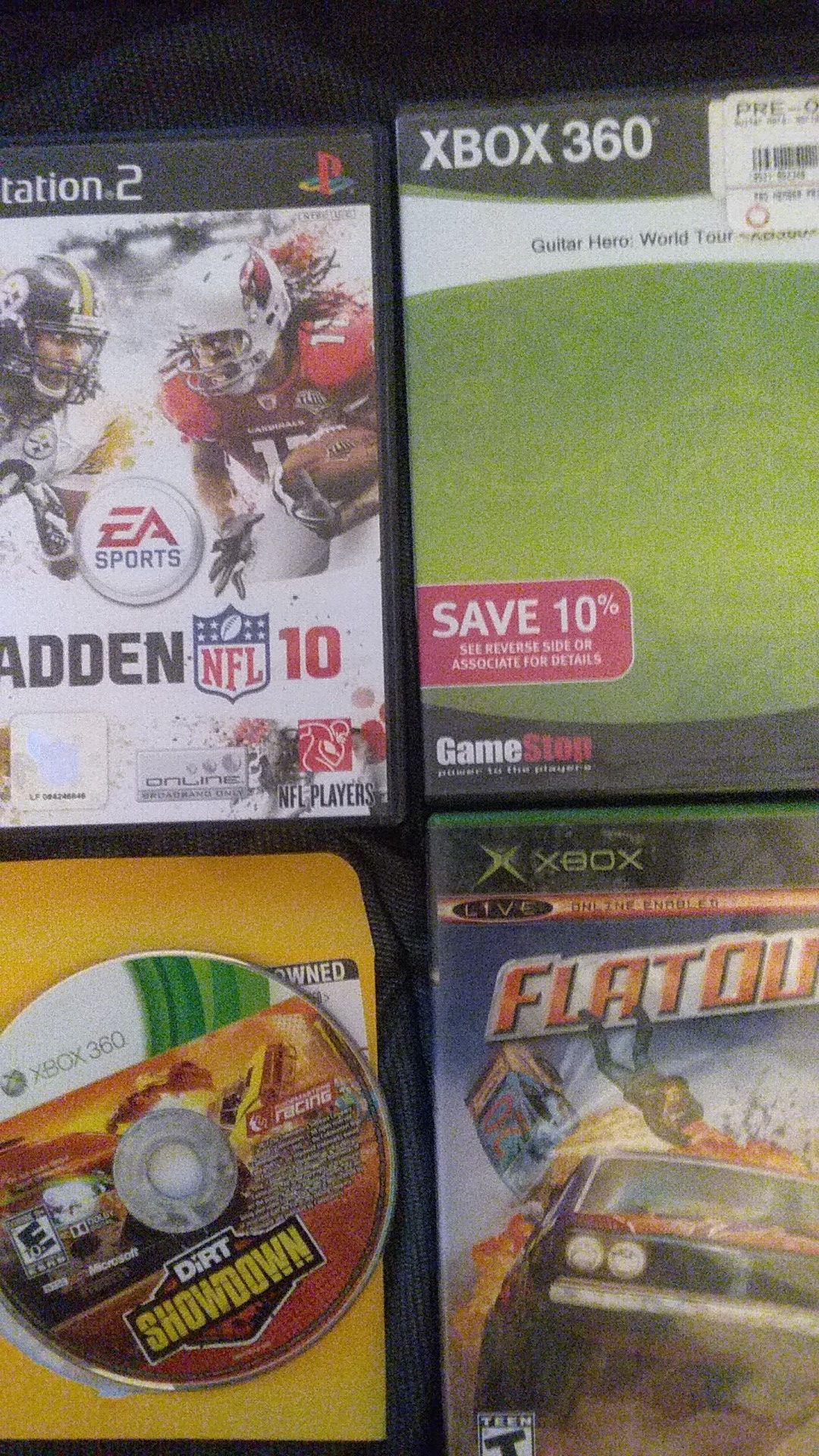PS2, Xbox 360, and Xbox games