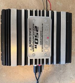 Car Amp Kenwood Class AB Amplifier 2/1channels bridge Mono mode 250watts Maximum Power for small sub bass or speakers