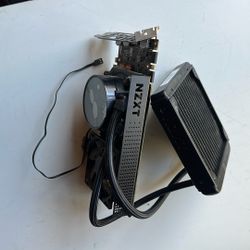 GPU with NZXT Kraken G12 mounting bracket-AIO liquid cooler (radiator, pump, tubing) FAN INCLUDED