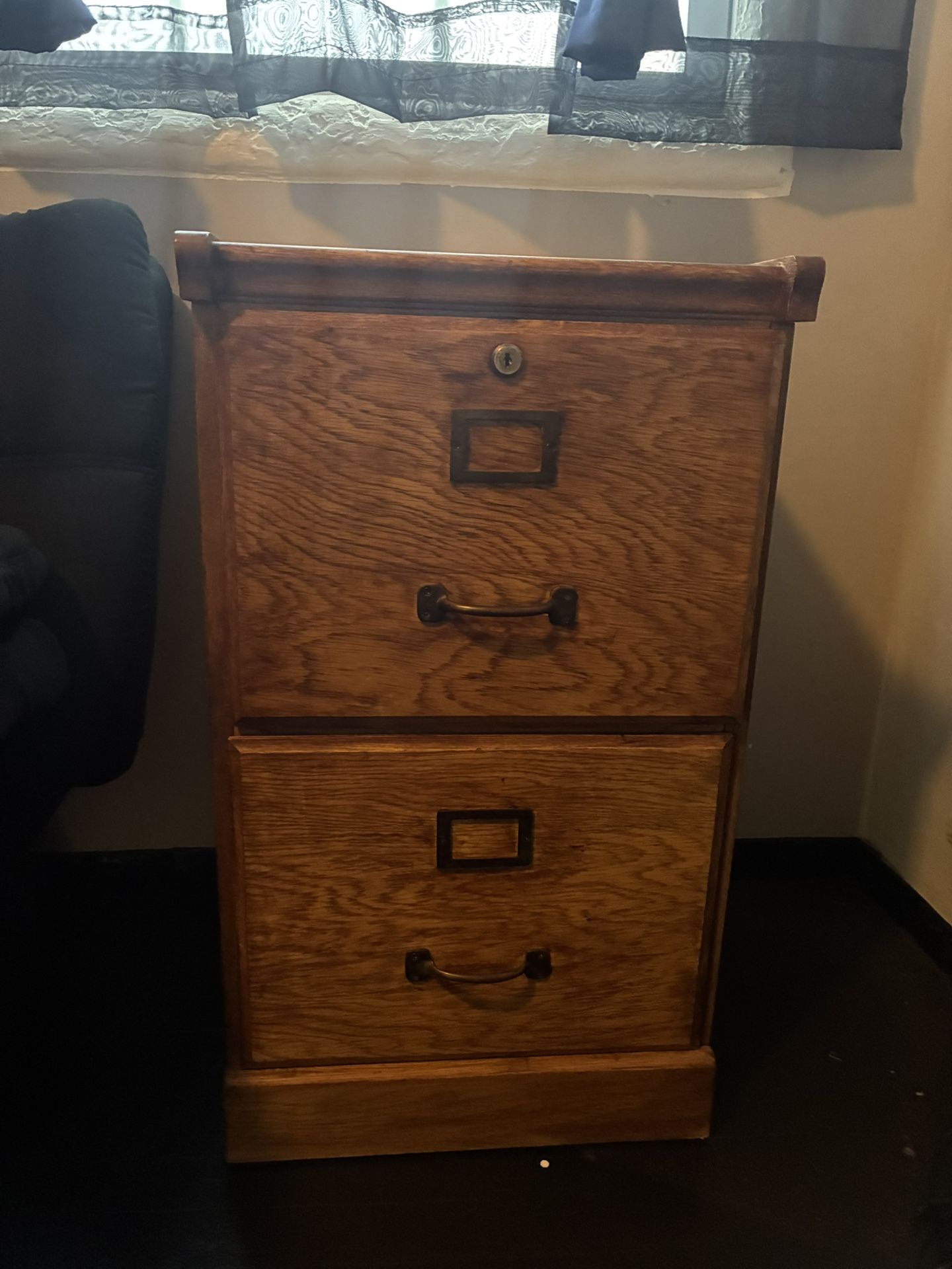 Vintage Wood File Cabinet