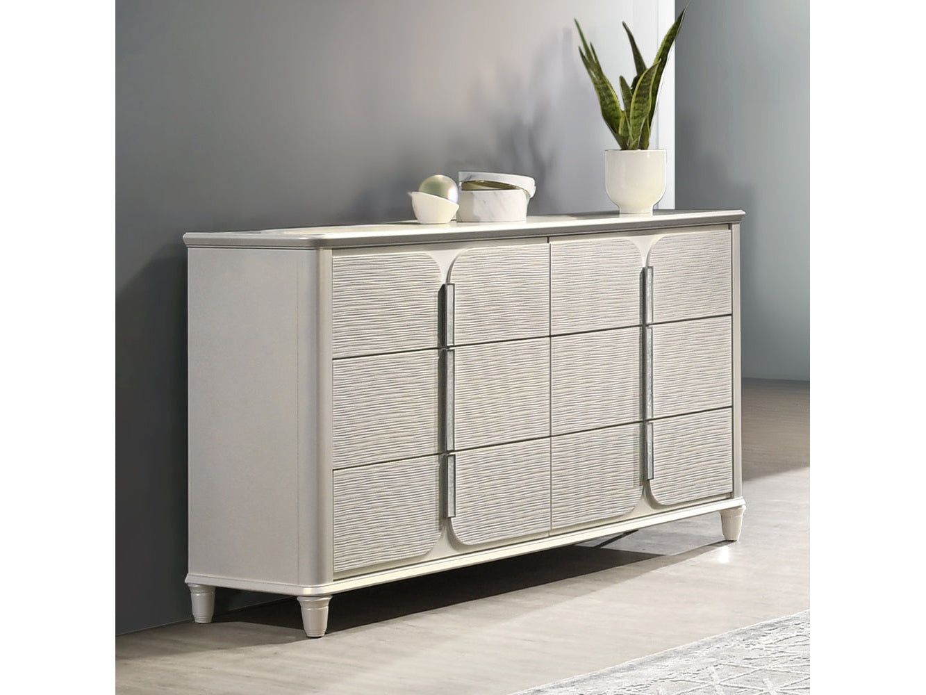 Laveda Pearl White Dresser