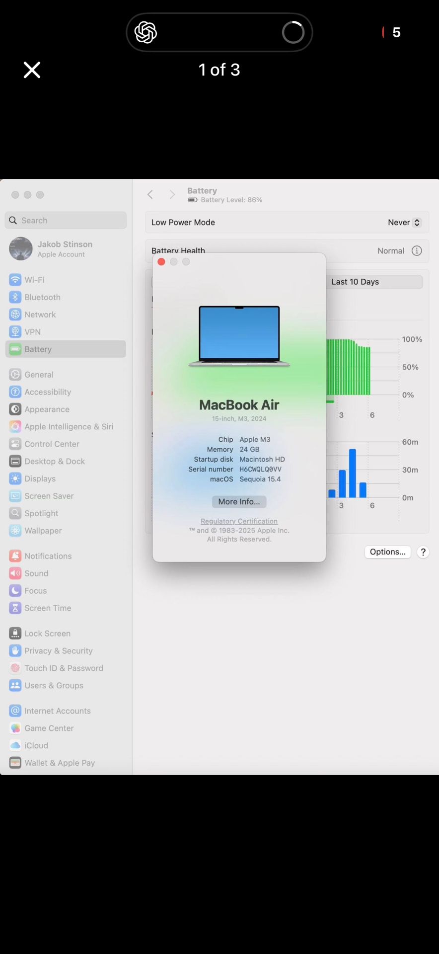 2024 MacBook Air M3, 1Tb, And 24GB Memory