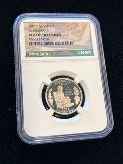2003-S Silver Quarter. Alabama PF67 Ultra Cameo NGC