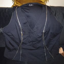 New Zip Up Blouse By Lane Bryant (26/28)