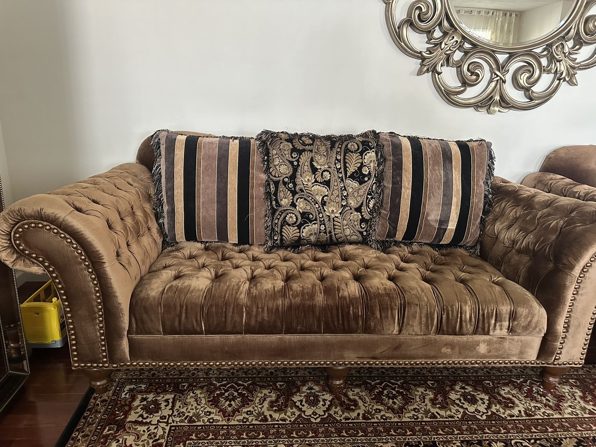 Set Of 4 Brown Couches