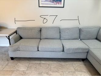 Blue sectional couch - L shaped