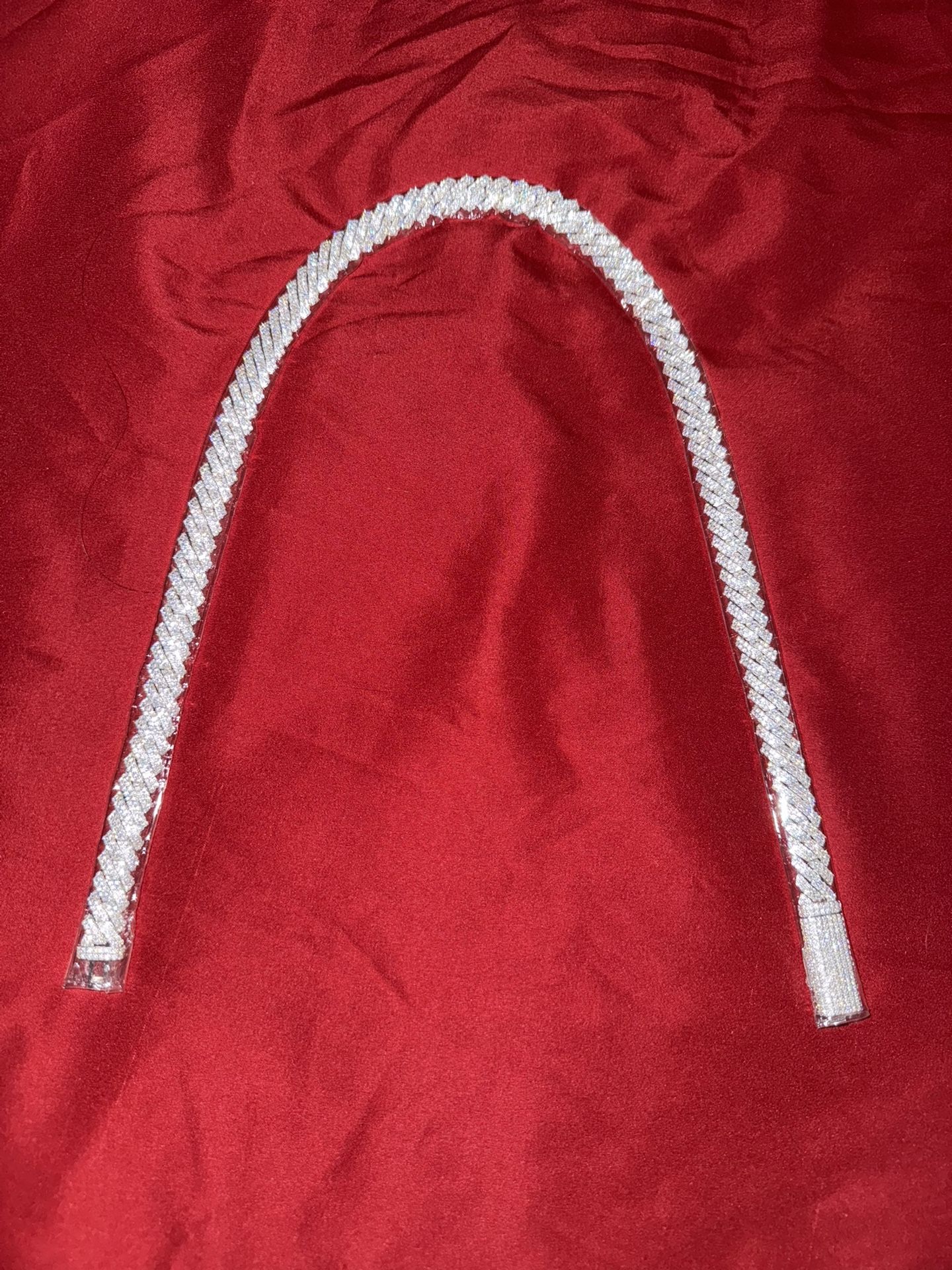 12mm Cuban Necklace Moissanite 