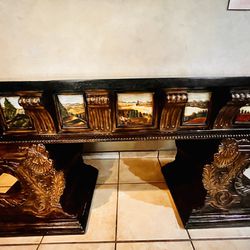 Beautiful Pulaski Mahogany Console Table 