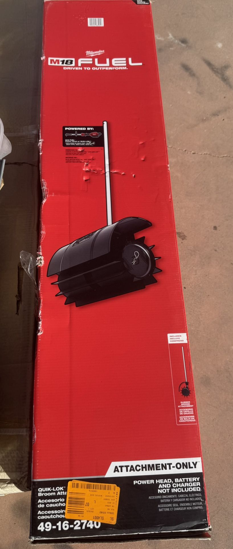 Milwaukee M18 FUEL QUIK-LOK Rubber Broom Attachment ONLY