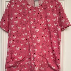Scrubs Shirts Print Designs / 7 Female Shirts Size Medium / Fits Size 12 & 14 / Various Styles Colors & Prints