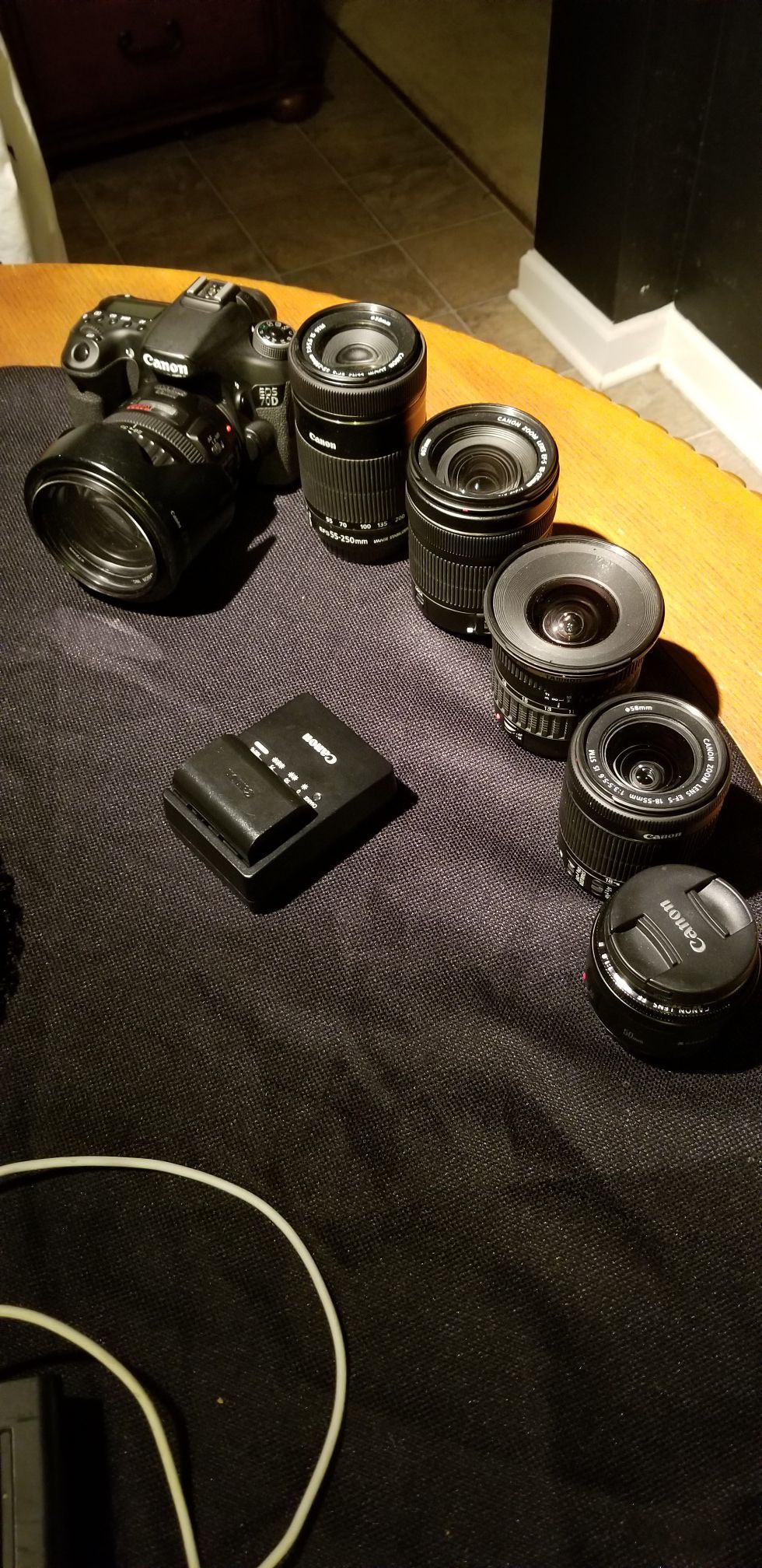 Canon 70d and 6 lenses