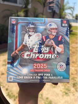 2025 Topps Chrome Football Mega Box Factory Sealed NFL Card cards