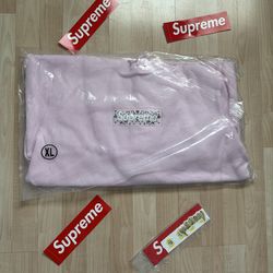 Supreme Pink Box Logo Hoodie