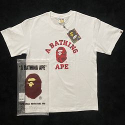 Red And White Bape Tee