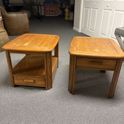 2 Oak End Tables