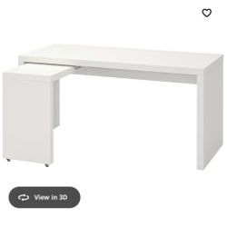 IKEA WHITE MALM DESKS 