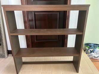 3-Tier Brown Wood Bookshelf