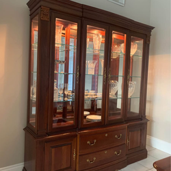 Pemnsylvania House solid wood lighted china cabinet