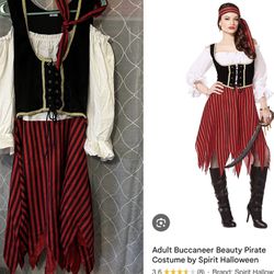 Buccaneer Beauty Pirate Costume Woman size L/XL