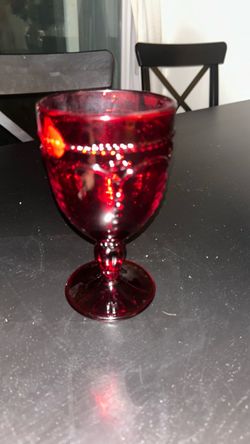 Princess House Ruby Red Wine Glasses — Set of 4 — Brand New
