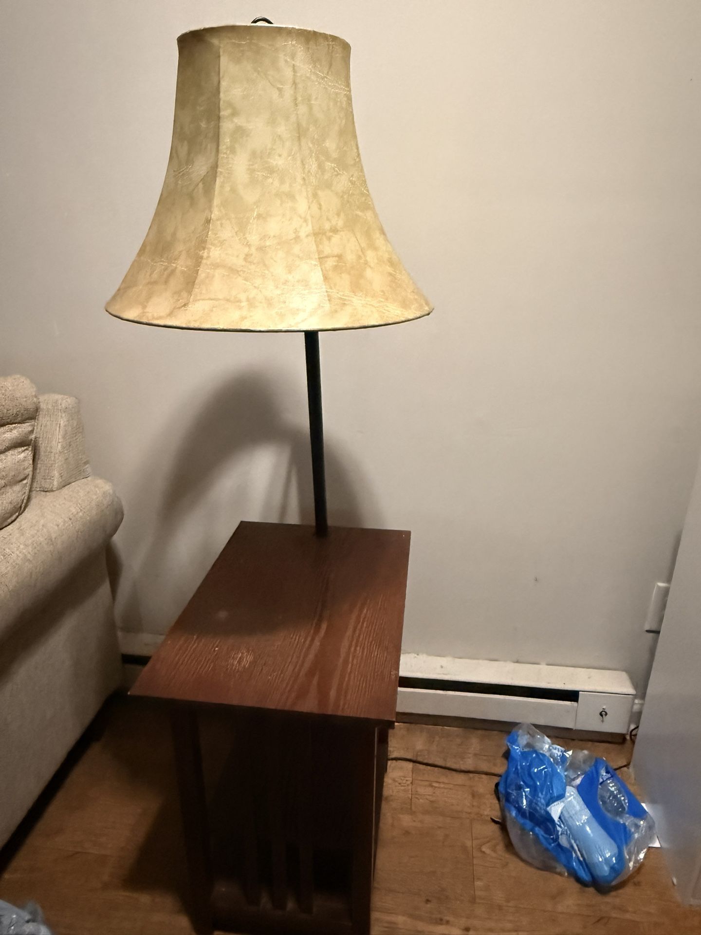Side Table With Built In Lamp