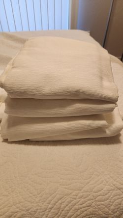 White room darkening curtains - Set of 4