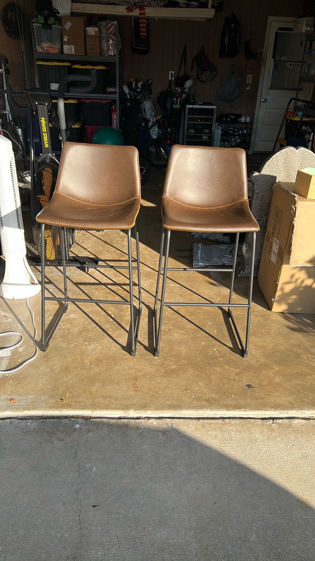 Two 28” Seat High Bar Stools 