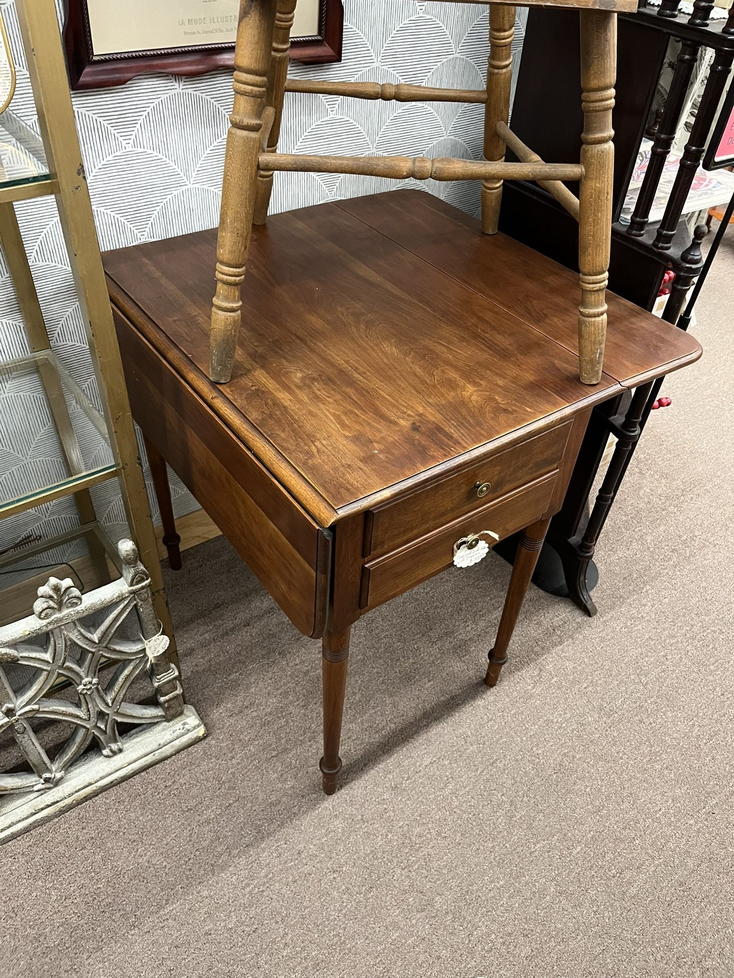 Antique Drop Leaf Side Table