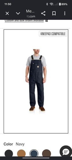 Men's navy blue Carhartt overalls