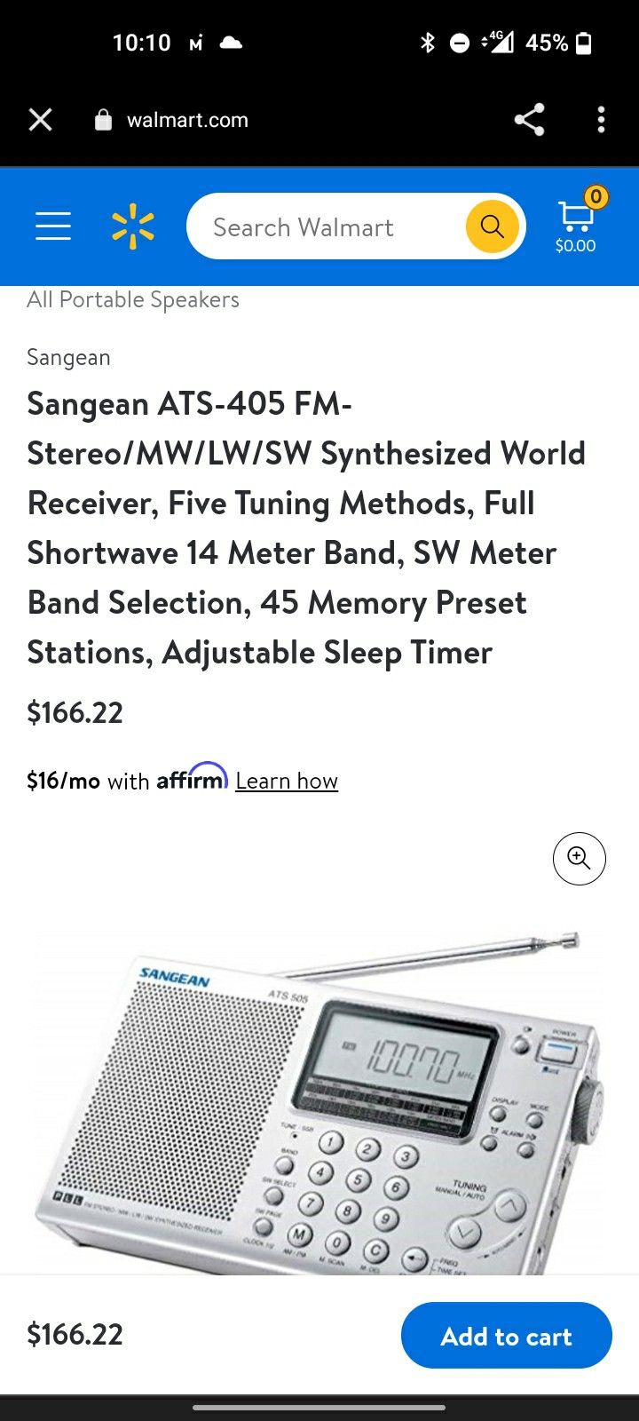 Sony IFC-SW7600GR AM/FM Radio. *VINTAGE*