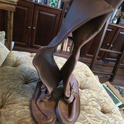 *NEW* Medieval Brown Leather Boots by Bohemond Ladies Size 9, Men's size 7.5 - Free Shipping