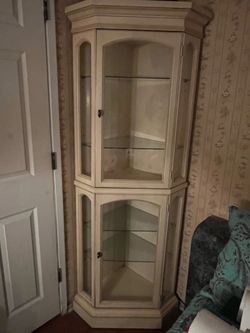 Wood Corner Curio Cabinet