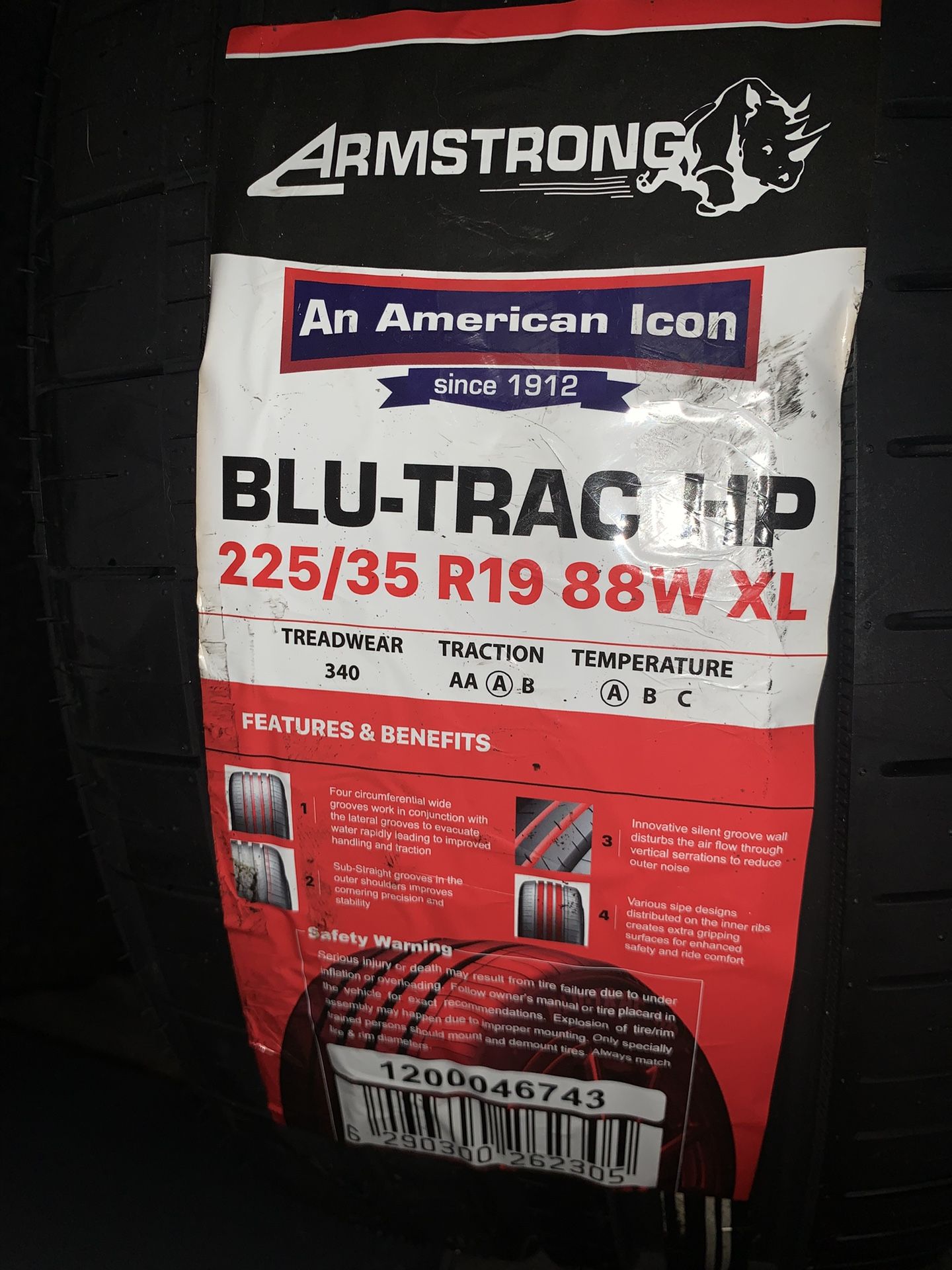 Brand New Tires. 225/35 R19 88W XL