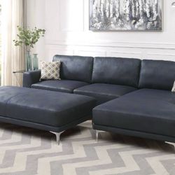 Sectional Sofa Set With Ottoman 