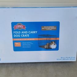FOLD AND CARRY DOG CRATE FOR MEDIUM DOG 25 -40 POUNDS