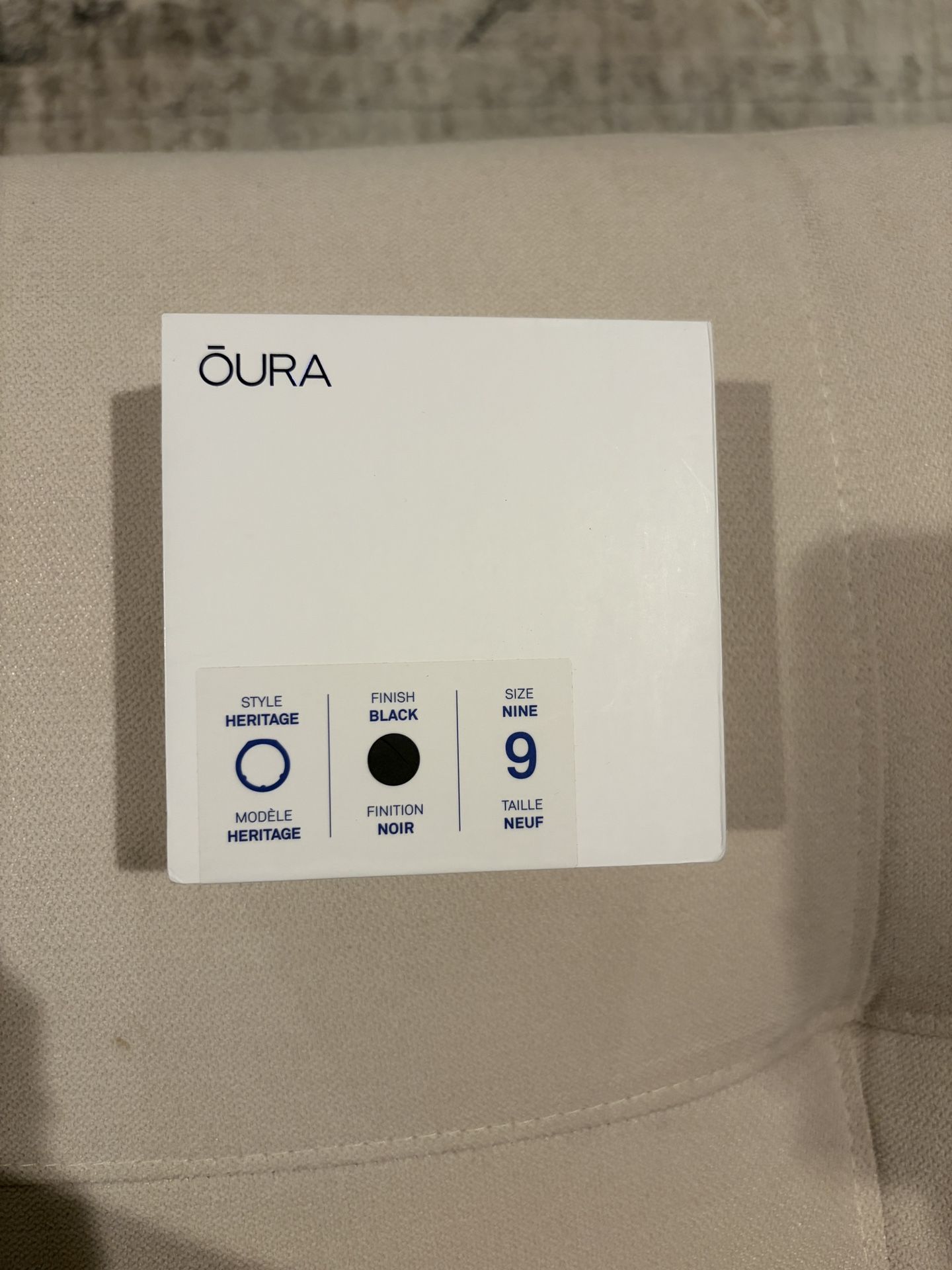 Oura Ring Gen 3– Heritage Style, Black Finish, Size 9