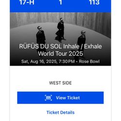 Rufus Du Sol Ticket 