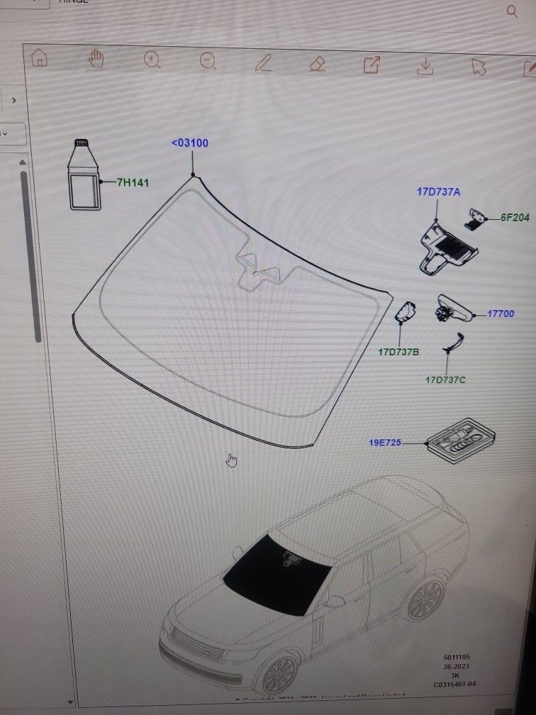 Land Rover Range Rover Windshield Glass