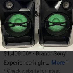 Sony Home Stereo System With Speakers
