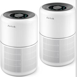 2 Pack Air Purifier for Home Bedroom with H13 True HEPA Filter for Smoke, Smokers, Dust, Odors, Pollen, Pet Dander | Quiet 99.9% Removal to 0.1 Micron