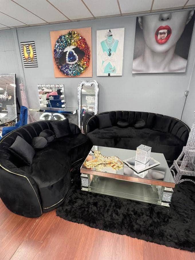 Sofa, loveseat, set, velvet 