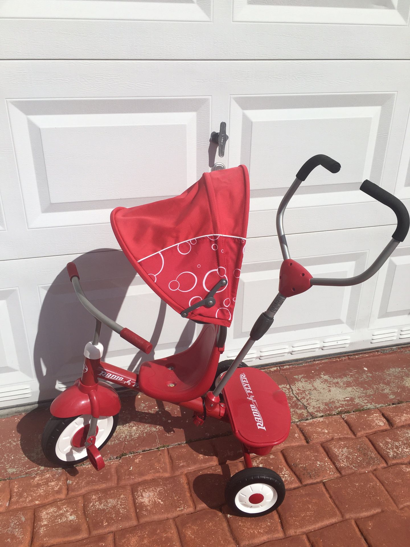Bike for toddler, red push and peddler, learning center “Fisher” they all like new!! Only used for 3 wks while my granddaughter was here on vacation