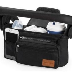 Momcozy Universal Baby Stroller Organizer, 2 Insulated Cup Holder