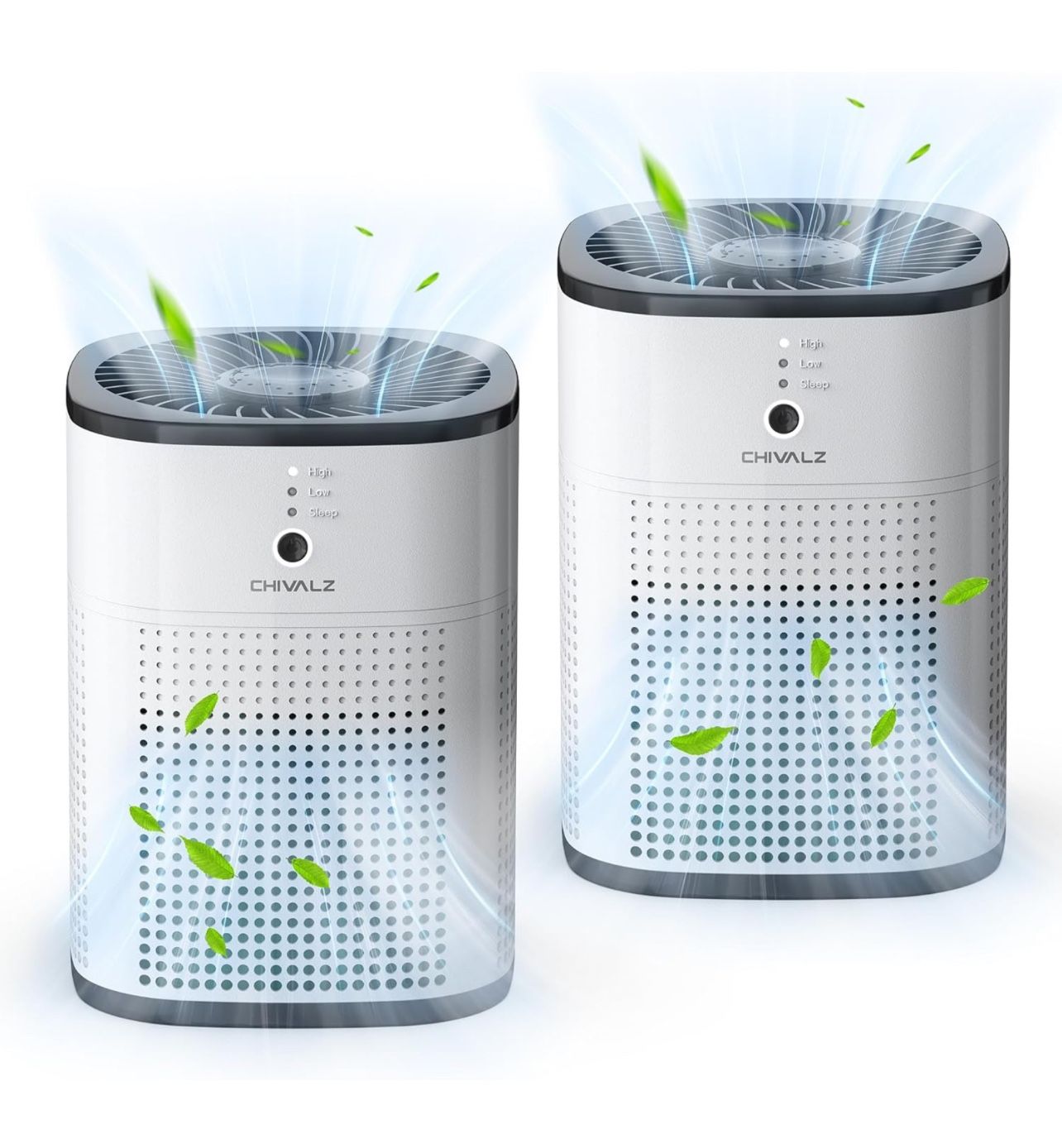 2 Pack CHIVALZ Air Purifiers for Bedroom, Air 