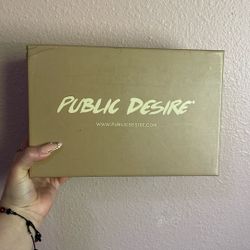 White & Gold Heels w/ Ankle Straps 