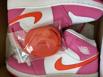 Air Jordan 1 MID White Pink Orange