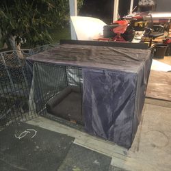 Large dog crate- foldable with cover